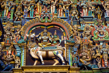 Meenakshi hindu temple in Madurai, Tamil Nadu, South India