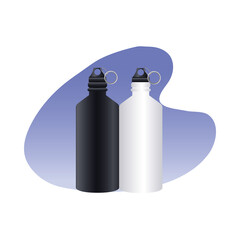 aluminium bottles products branding icons