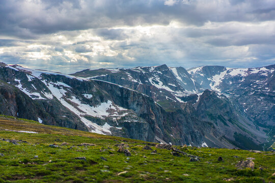 The mountain landscape at bear tooth highway, Montana.