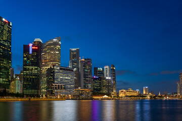 Naklejka na ściany i meble View at Singapore City Skyline
