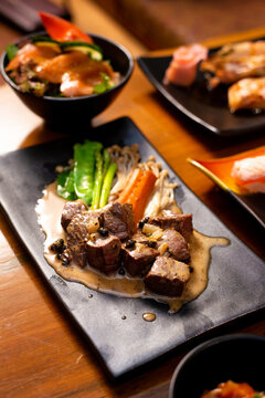 Japanese beef tepan yaki - Beef pan fried