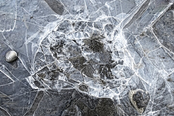 Fototapeta na wymiar unusual abstract background ice metal texture cracked surface, modern art background