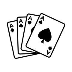 poker card icon vector design template