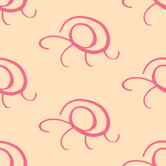 Vector hand drawn eye doodles seamless pattern background