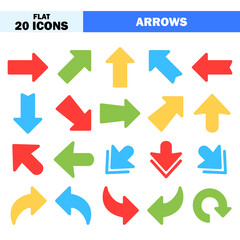 Arrows icon vector illustration in flat style for any projects