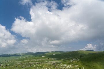 clouds over the mountains