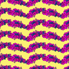 Seamless pattern of flowering branches. Eps10 vector stock illustration