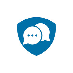 SHIELD TALK LOGO , CHAT PROTECTION LOGO