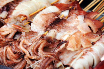 Chinese traditional snack squid string