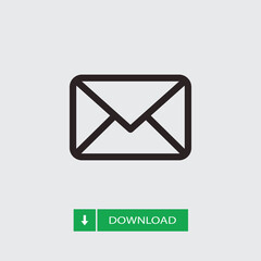 Mail icon vector. Email sign