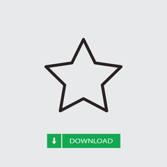 Star icon vector. Favorite sign
