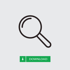 Search icon vector. Magnifying sign