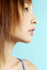 Fototapeta premium Side shot of a woman's face