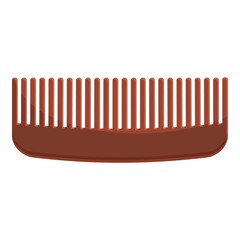 Plastic comb icon. Cartoon of plastic comb vector icon for web design isolated on white background