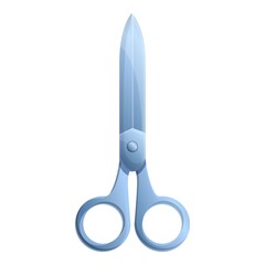 Steel scissors icon. Cartoon of steel scissors vector icon for web design isolated on white background