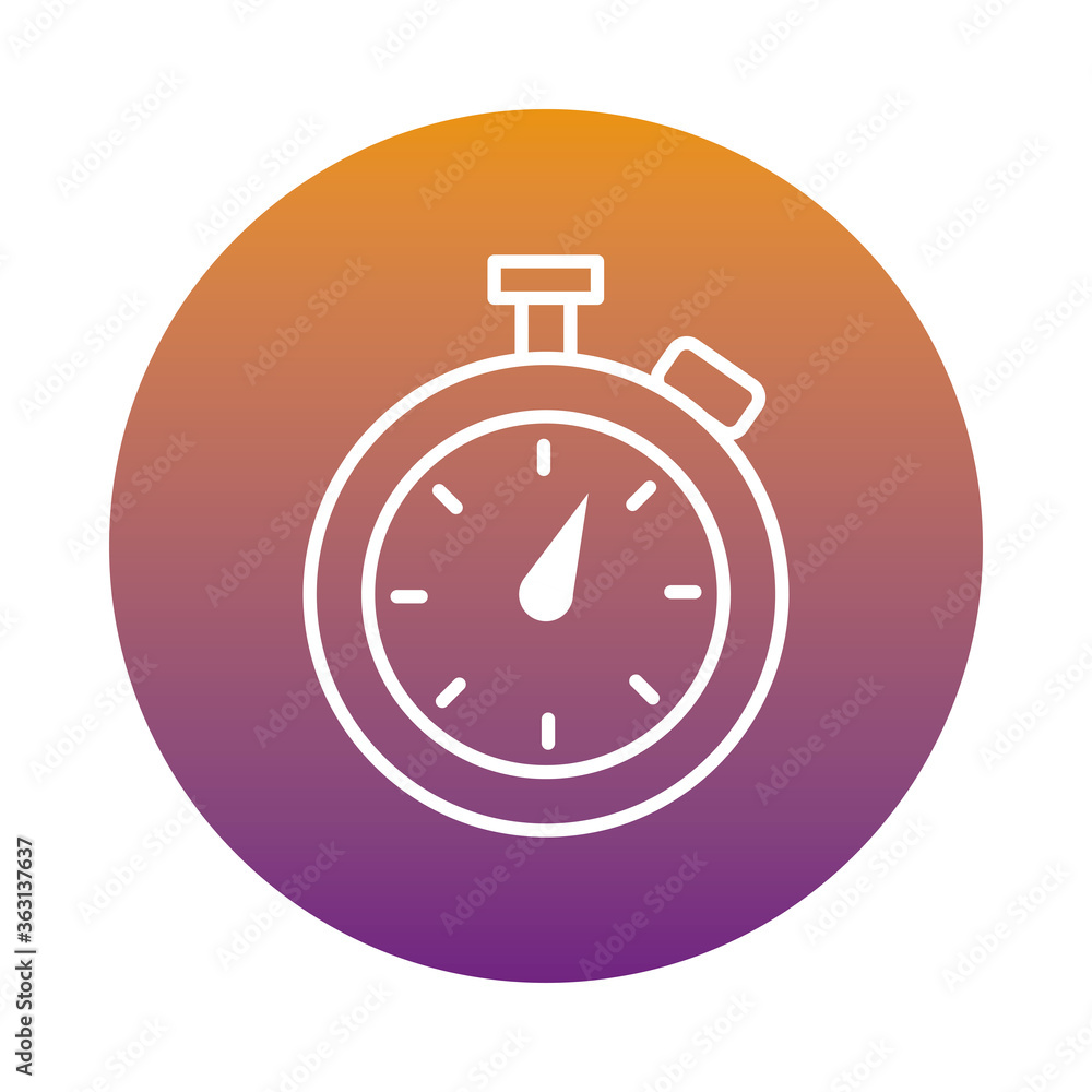 Poster chronometer timer block style icon