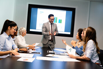 Programmer working in a software developing company