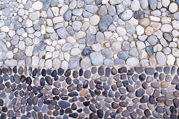 Panele Szklane  Mała kamienna tekstura dekoracyjna na betonowej ścianie szary niebieski biały czarny tło
