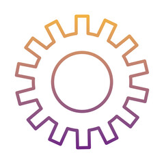 gear machine work gradient line style icon