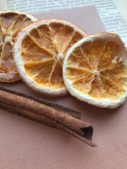 orange pie with cinnamon