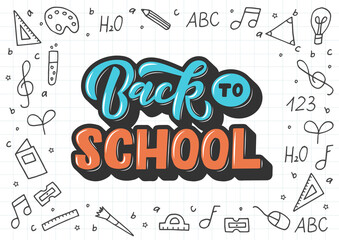 Back to school hand drawn lettering