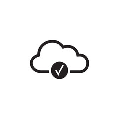 cloud accept icon , cloud data and service icon