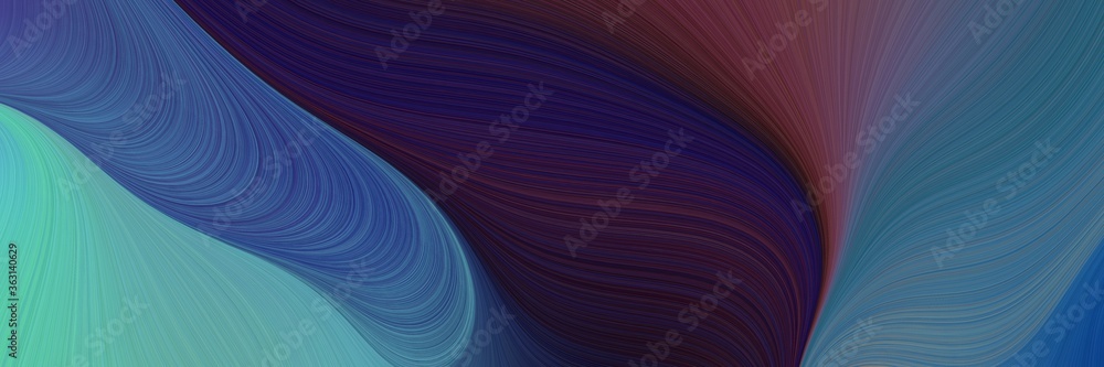 Poster abstract colorful background graphic with lines and dark slate gray, dark slate blue and cadet blue colors. can be used as canvas, background or banner