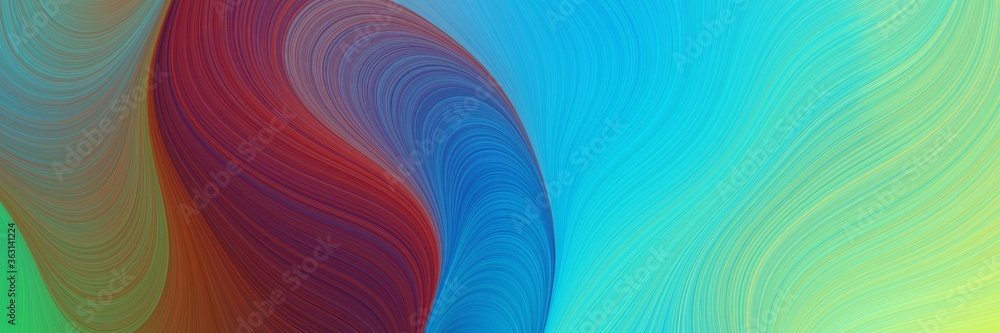 Poster abstract artistic backdrop with lines and medium turquoise, old mauve and teal blue colors. art can 