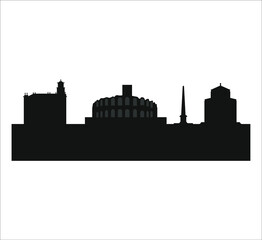Naklejka premium Arles city skyline in France