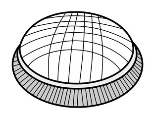ドーム球場(白)