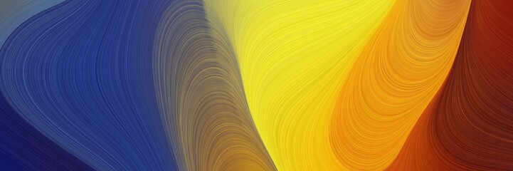 abstract colorful background graphic with lines and golden rod, midnight blue and chocolate colors. can be used as card, banner or header