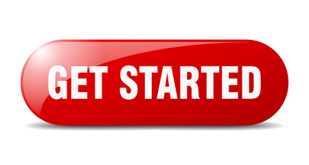 get started button. get started sign. key. push button.
