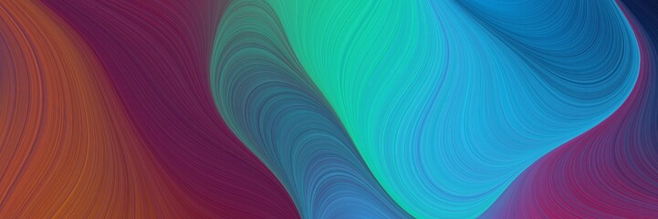 abstract artistic backdrop with lines and old mauve, light sea green and teal blue colors. can be used as texture, background or banner