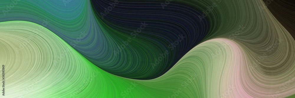 Poster abstract colorful background with lines and dark slate gray, light green and very dark blue colors. 