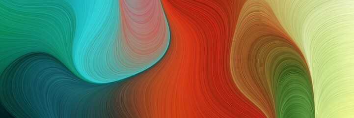 abstract colorful background with lines and sienna, teal green and tan colors. can be used as poster, background or banner