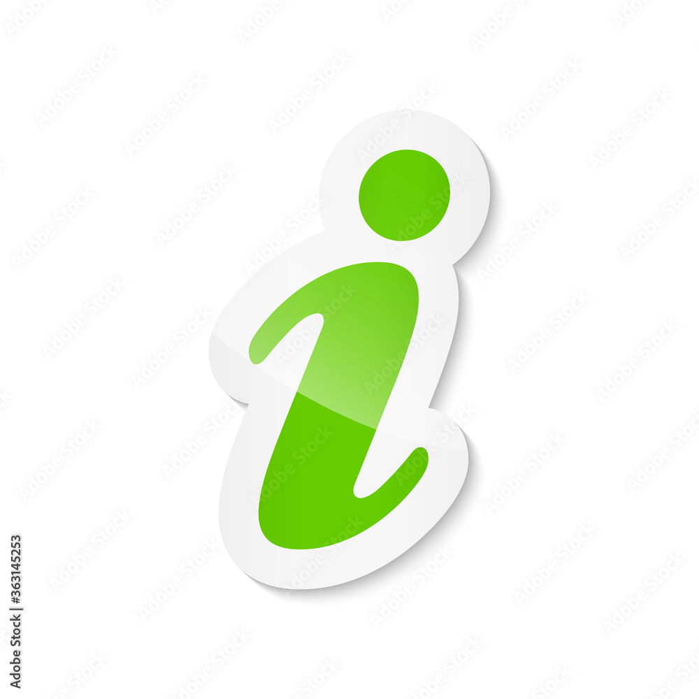 Poster light green information sticker icon isolated on a white background. eps10 vector file