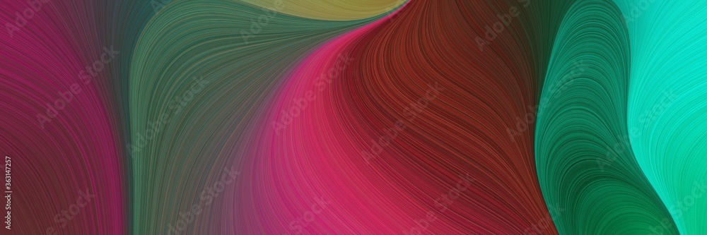 Aufkleber abstract colorful background graphic with lines and old mauve, dark turquoise and moderate pink colo