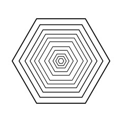 hexagon figure geometric work art icon