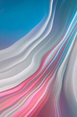 Abstract modern gray background with flowing neon bright fluid lines. Light lines, bright accent background. Acrylic fluid abstract.