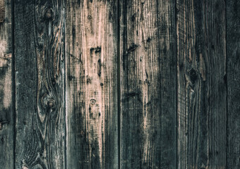 Texture of an old weathered wooden board with peeling paint. Vintage rough grunge background	