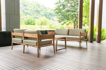Obraz premium empty sofa on balcony