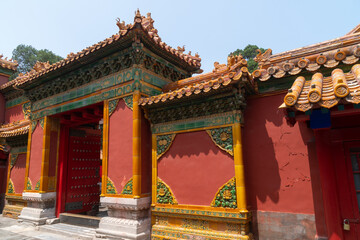 Forbidden City close to Tiananmen Square - the large square near the center of Beijing, Gate of...