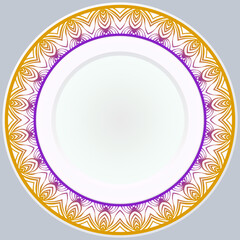 Pattern With Abstract Floral Round Ornament. Oriental Pattern. Indian, Moroccan, Mystic, Ottoman Motifs. Anti-Stress Therapy Pattern. Vector