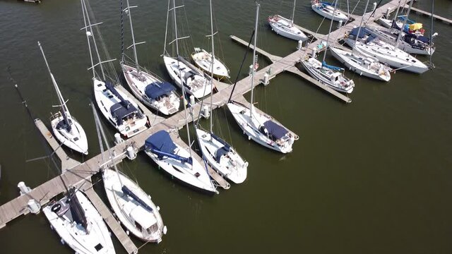 Yachts in marina