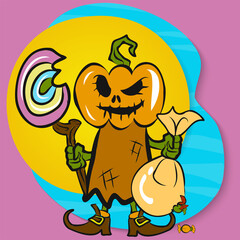  pumpkin jack o lantern vector for halloween content..