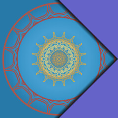 Vintage cards with Floral mandala pattern. Vector template.