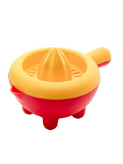 manual citrus juicer red yellow