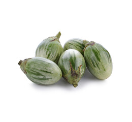 Thai eggplant on white background, Eggplant isolated.