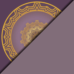Vector Mandala Pattern. Template for Flyer or Invitation Card Design.