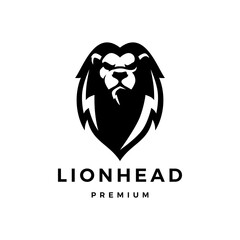 lion head logo vector icon illustration